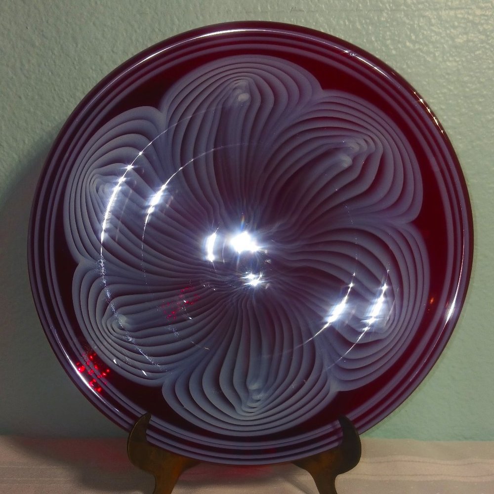 Vintage Scandinavian Modern Art Glass Bowl